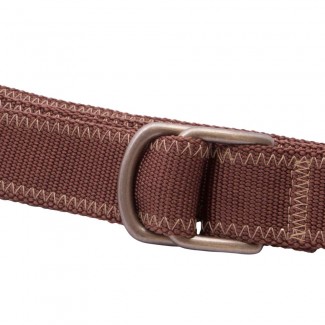 O Brown Nylon Webbing D Ring Belt