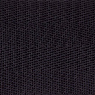 474 Black Woven Herringbone Nylon Webbing