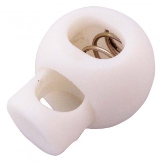CLBWH White Plastic Ball Cord Lock