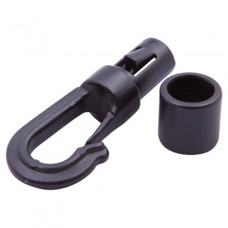 SHKHK Black Plastic Elastic Cord Hook Closed